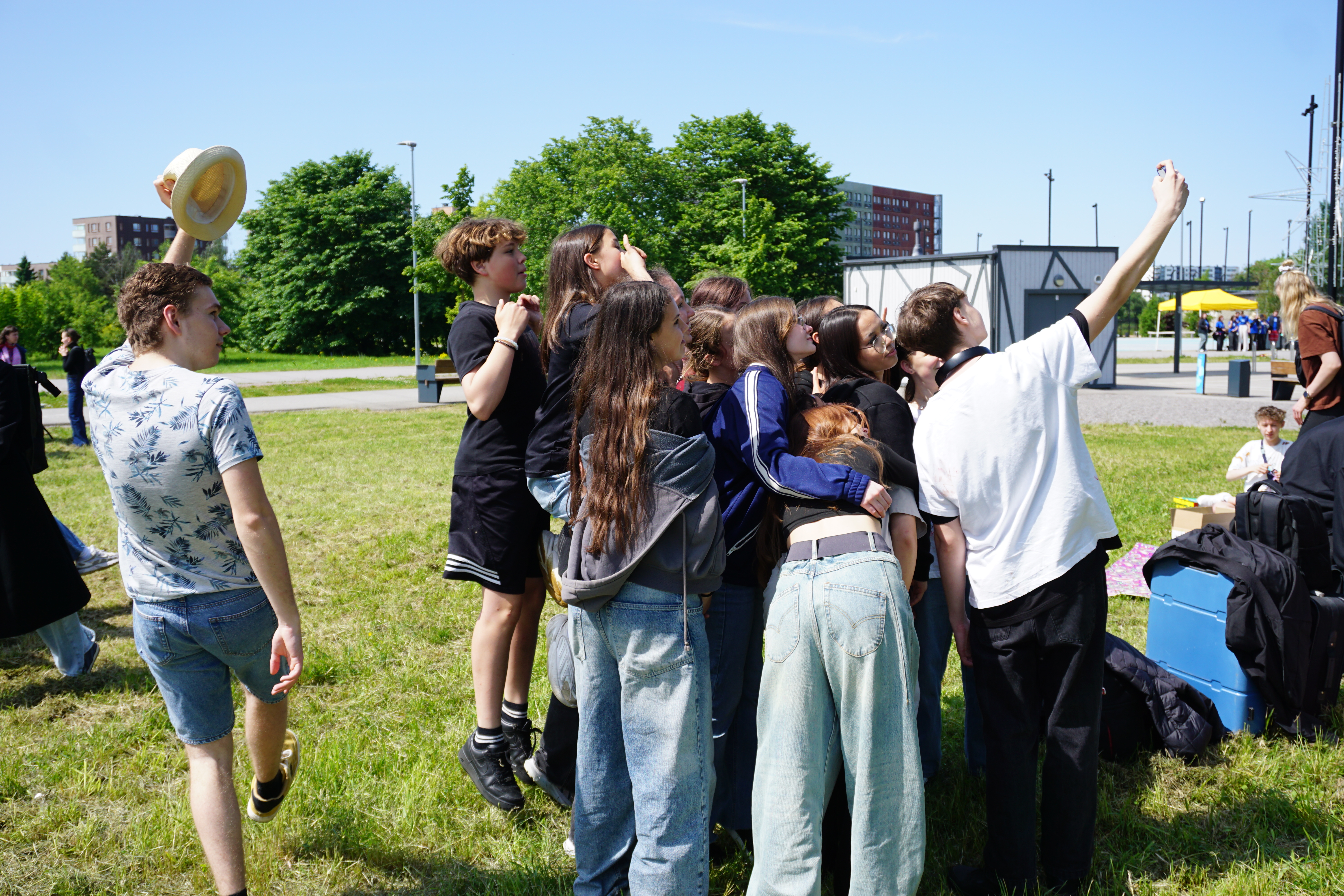 Youth taking a selfie