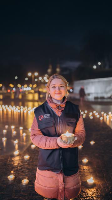 Ukraina toetusüritus Vabaduse väljakul 